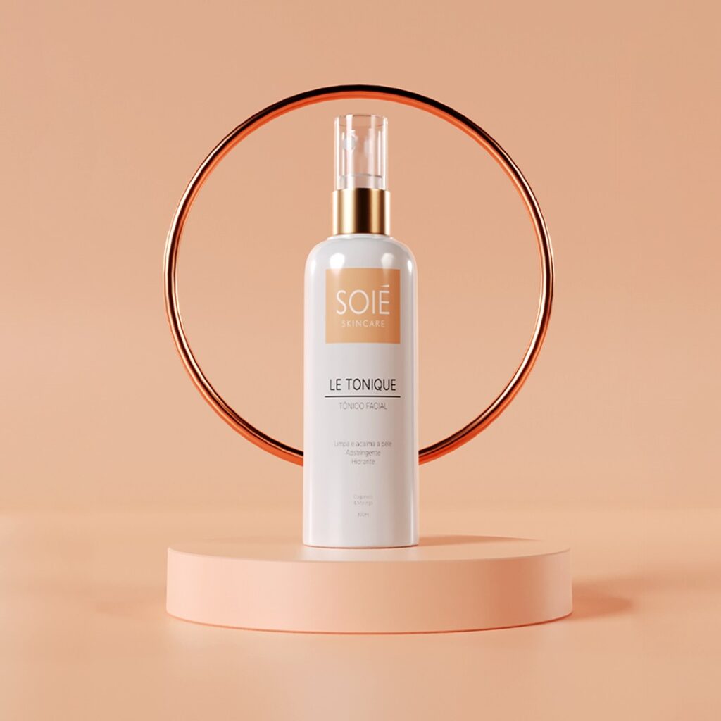 Tônico facial hidratante que equilibra e prepara a pele para o skincare.